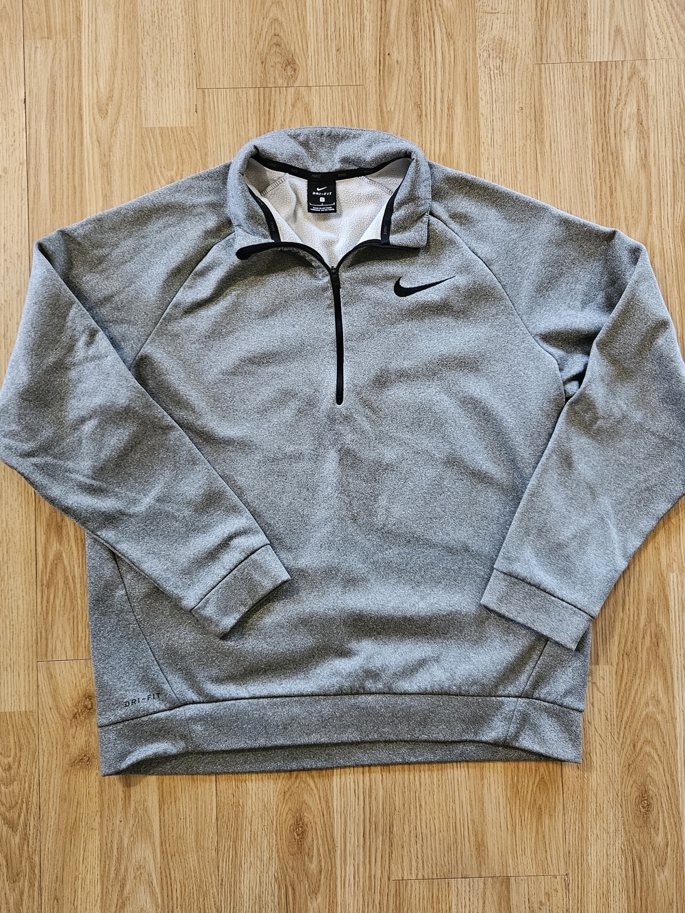 Nike Gray Dri-FIT Quarter-Zip Pullover Sweater